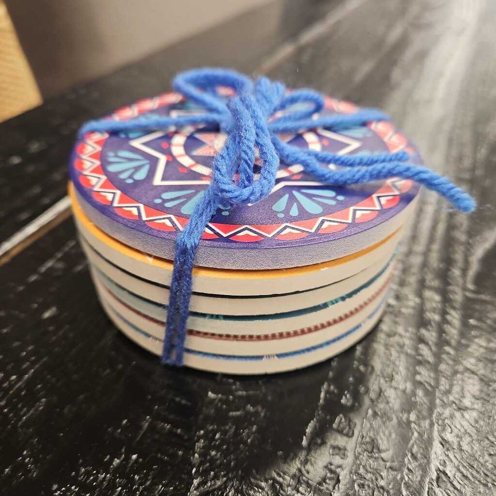 Mosaic Ceramic Coasters - Set of 6
