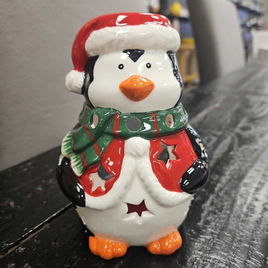 Ceramic Holiday Penguin Votive