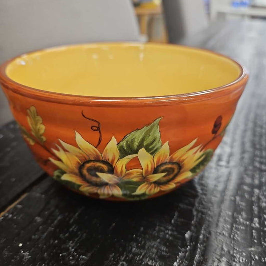Maxcera Ceramic Sunflower Soup Bowl