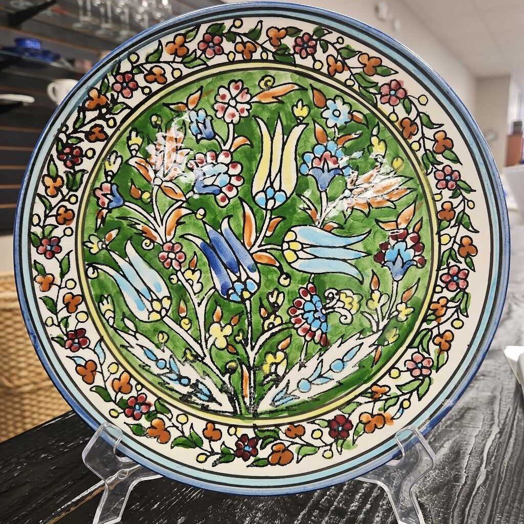 Vintage Jerusalem Ceramic Hand Painted Wall Plate