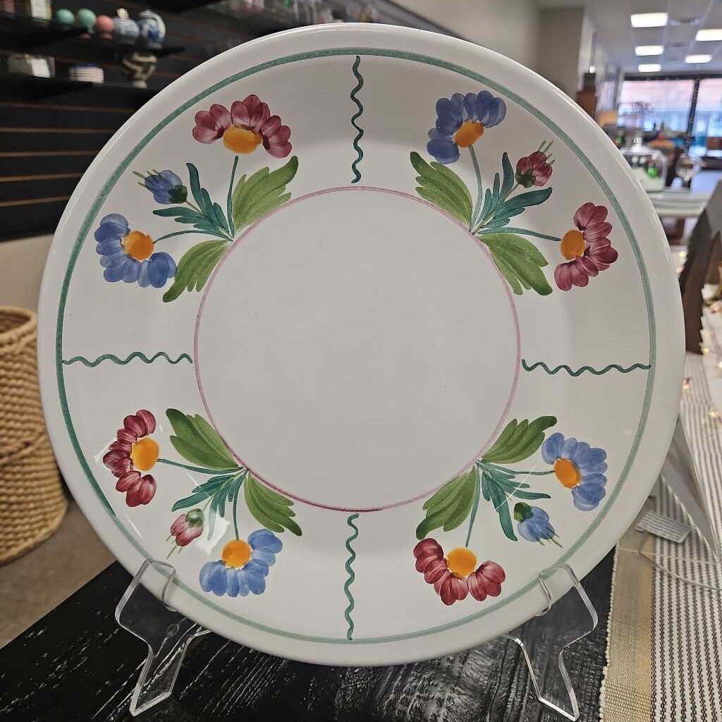 Hand Painted Floral Serving Platter