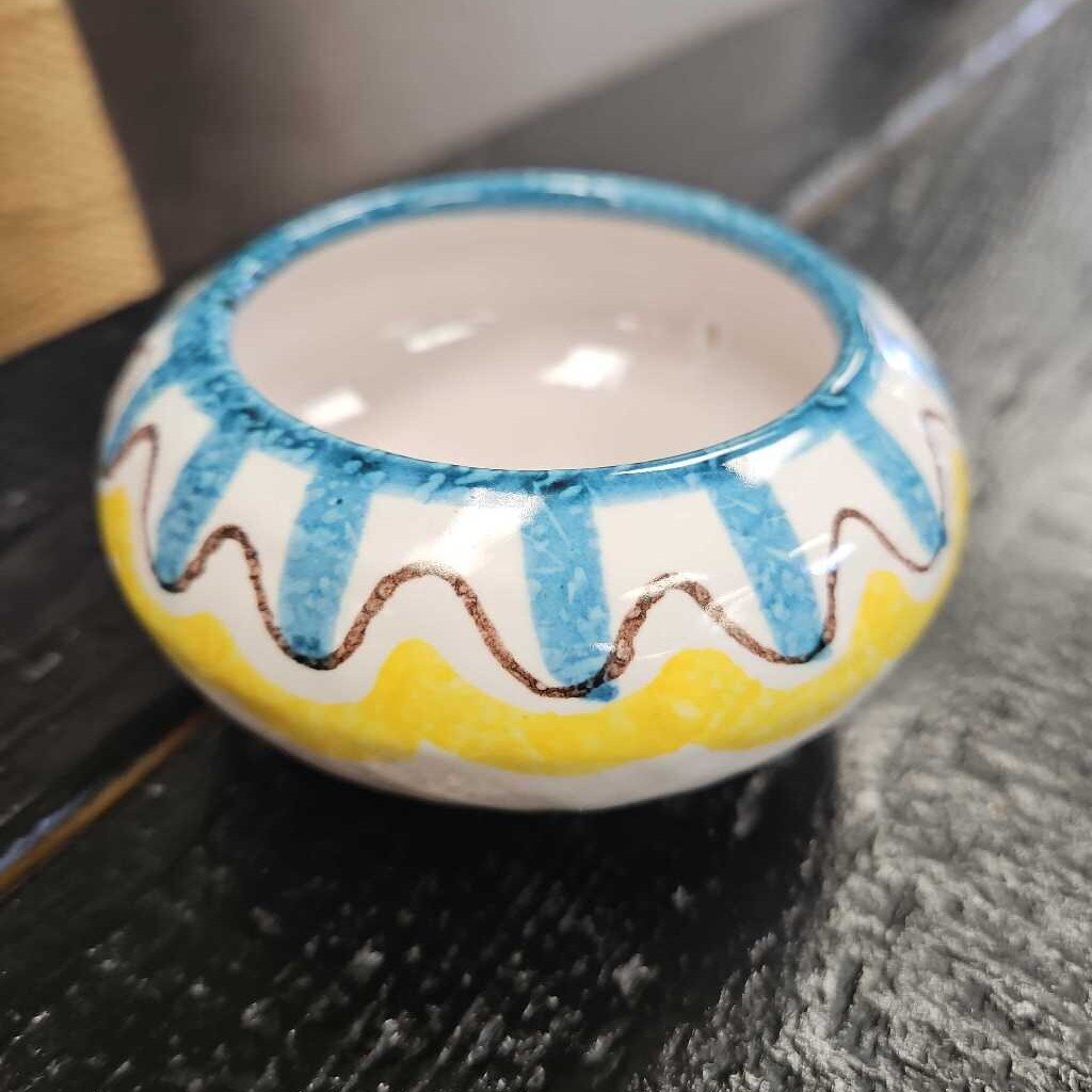 Vintage MCM Hand Painted Italian Pottery Signed