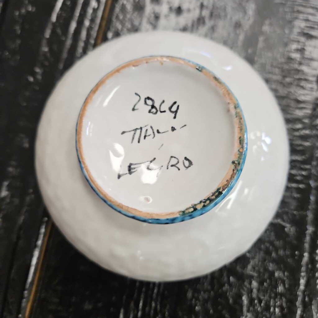 Vintage MCM Hand Painted Italian Pottery Signed