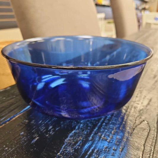 Vintage Arcoroc Cobalt Blue Serving Bowl