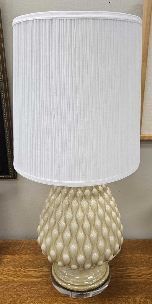 Ceramic Teardrop Table Lamp with Acrylic Base
