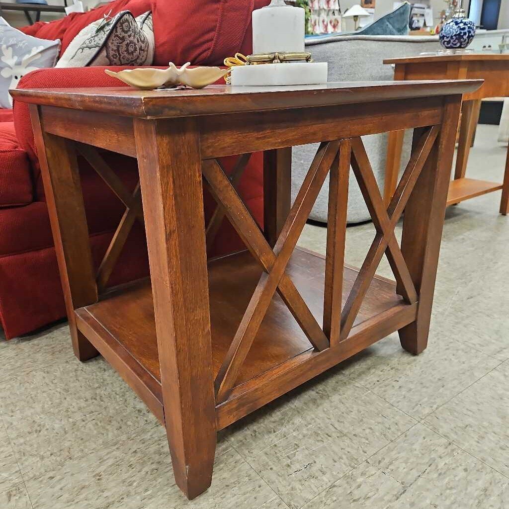 Marquetry Top X Sides Side Table