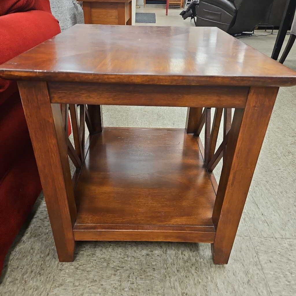 Marquetry Top X Sides Side Table