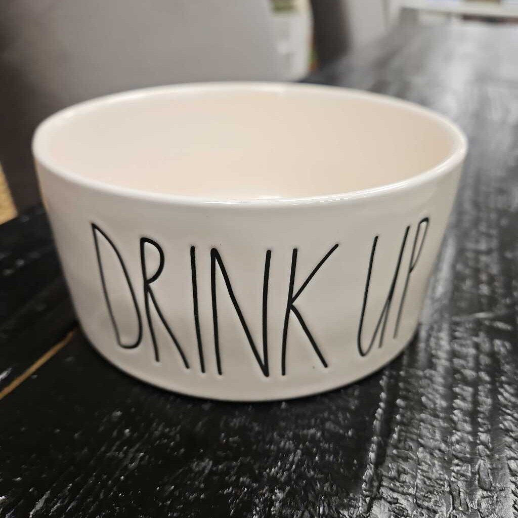 Rae Dunne "Drink Up" Dog Water Bowl