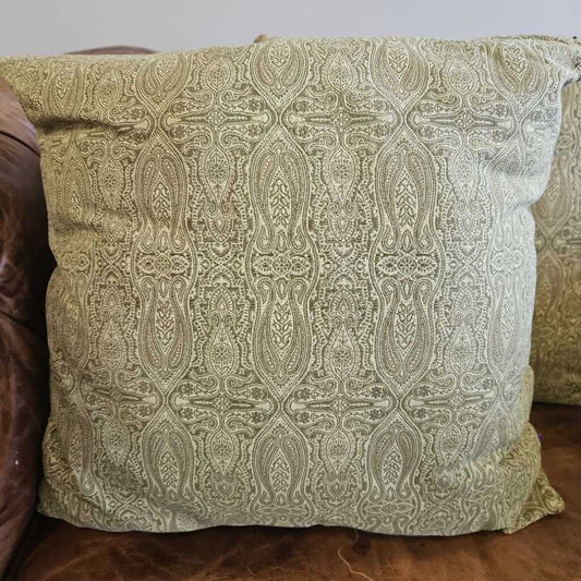 Green Paisley Accent Pillow