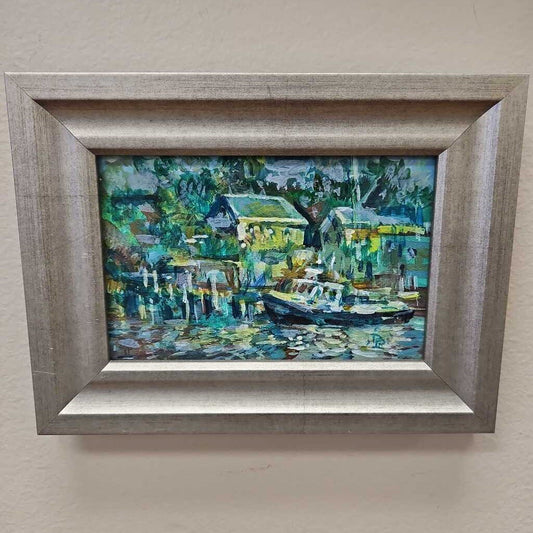 "Gloucester Reflections" Original Acrylic by Dennis Poirier