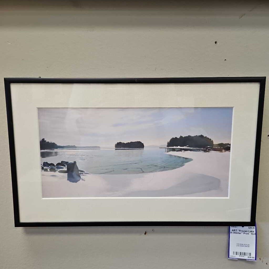 "Frozen Lake in Winter" Print