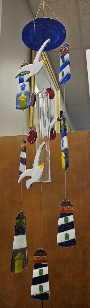 Lighthouse Glass Wind Chime
