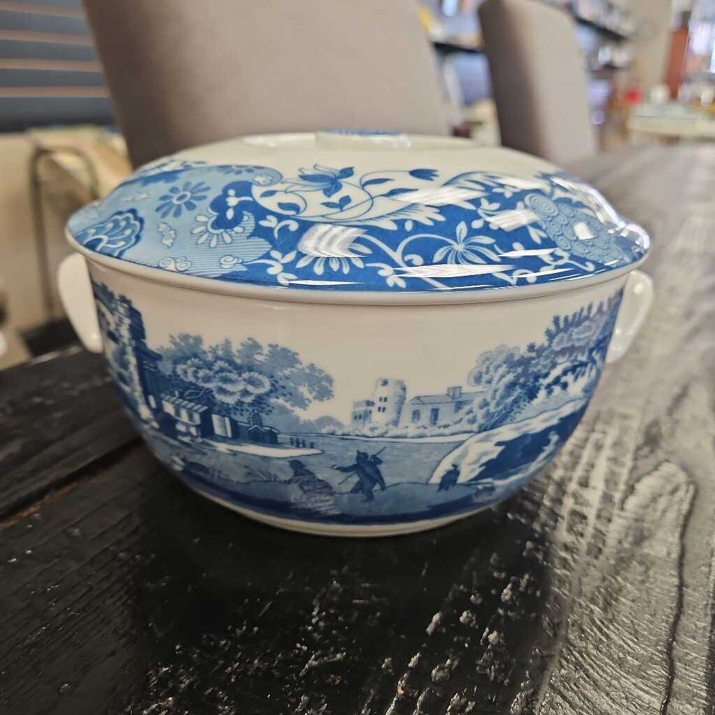 Blue Italian Spode 2.25 Qt Covered Casserole Dish