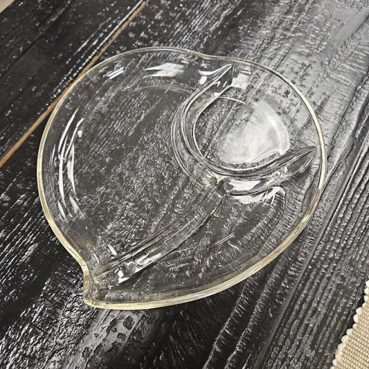 MCM Glass Segmented Relish Dish - Set of 3