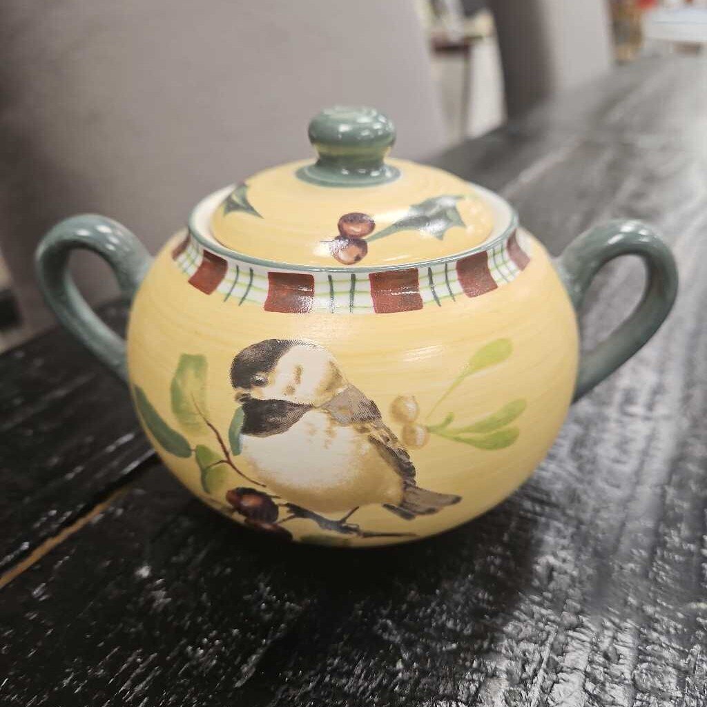 Lenox Winter Greetings Sugar Bowl with Lid
