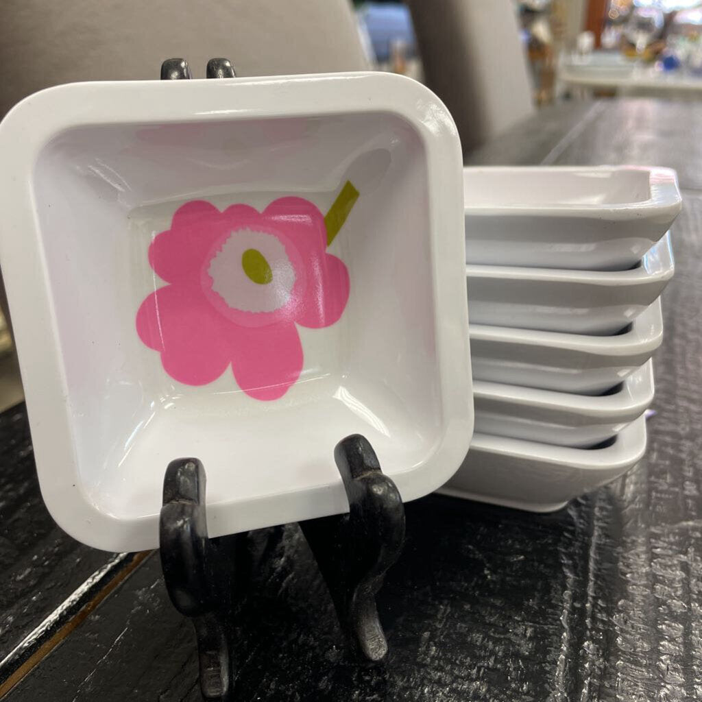 Marimekko by ZAK! Designs Unikko pattern melamine small bowl, set of 6