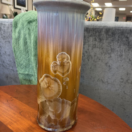 Bill Campbell Pottery Drip Glaze Vase