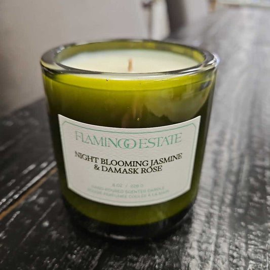 Flamingo Estate "Night Blooming Jasmine & Damask Rose" Hand-Poured Candle