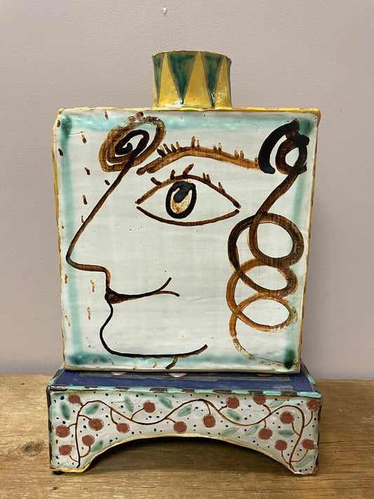 Original Glazed Terracotta Pottery Art (2 Piece)