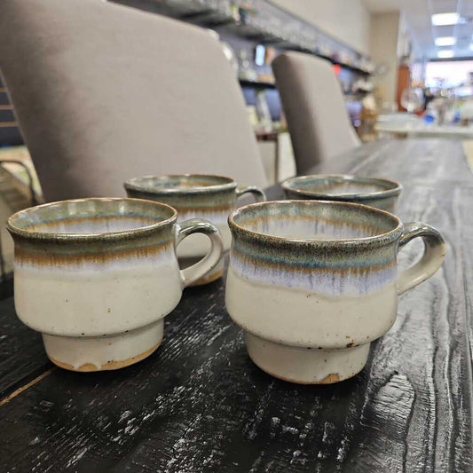 Stone Soldier Pottery Mugs - Set of 4