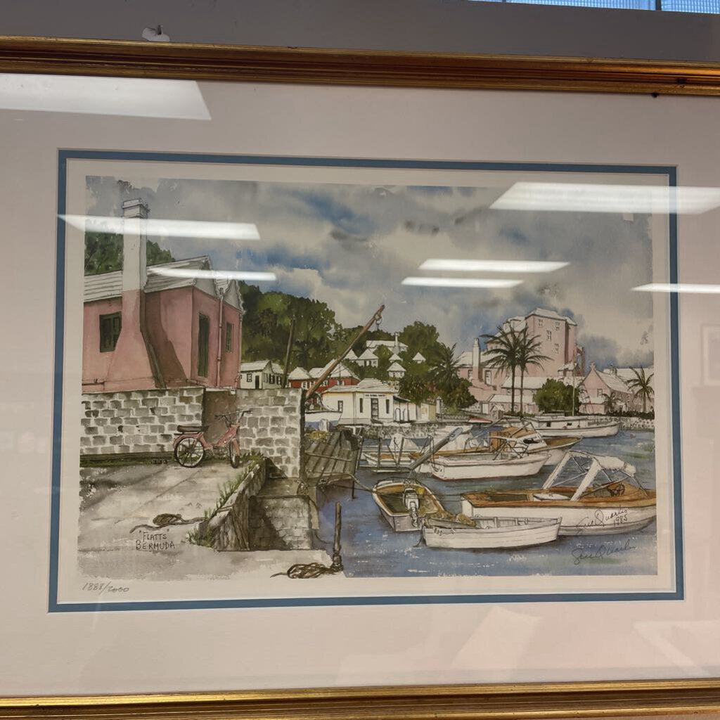 "Flatts Bermuda" by Sue Quarles, framed print