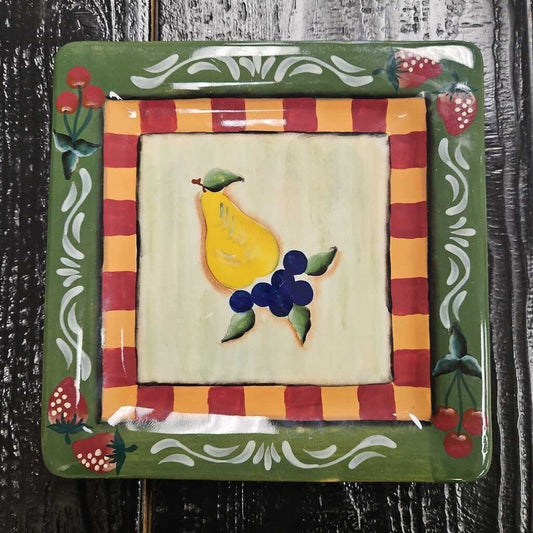 Rommel for Saparna Glazed Ceramic Square Trivet