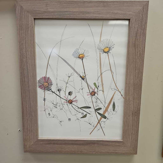 "Wildflowers" Pen and Watercolor Print