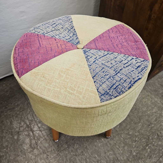 Vintage Poof Ottoman Stool