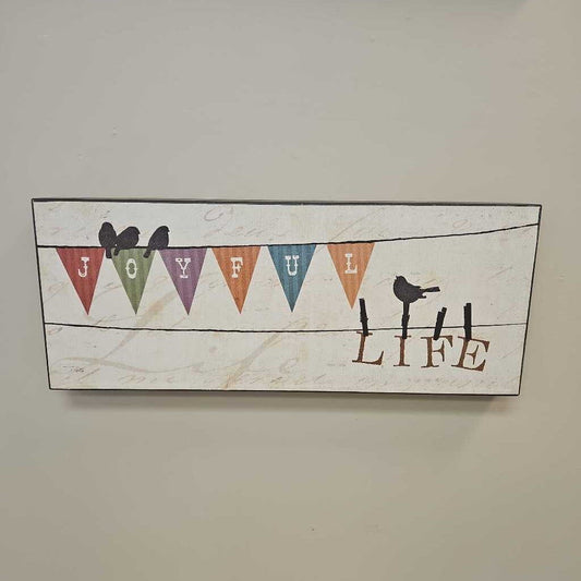 "Wonderful Life" Birds on Words Wood Print