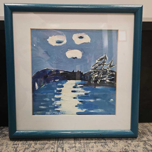 Original Abstract Landscape Oil on Paper