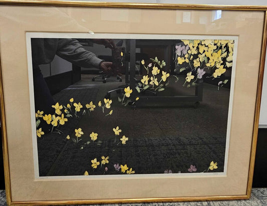 "Yellow Violets" by Teri Malo Singed Print