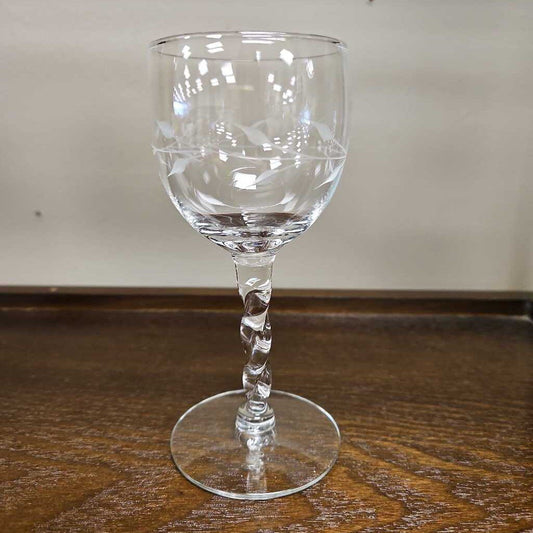 Vintage Crystal Small Wine Glasses - Set of 7