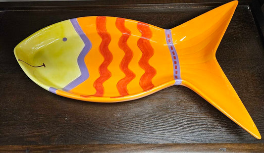 Foreside Ceramic Fish Serving Dish