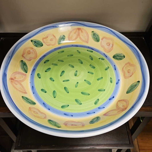 Caleca Hand Painted Pasta/Serving Bowl Made in Italy