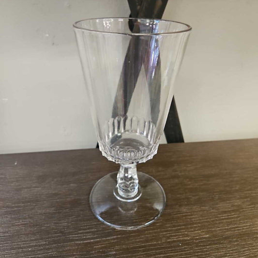 Clear Pressed Glass Water Goblet