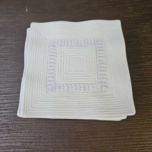 Textured Ceramic Appetizer Plates - Set of 5