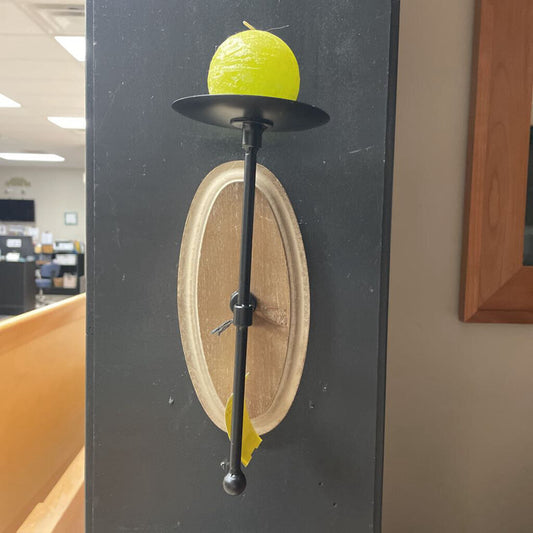 Oval Wood Sconce, set of 2