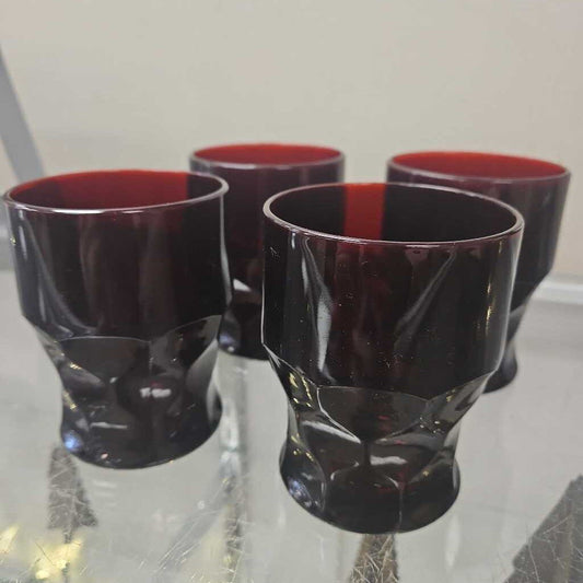 Glass Drinking Cups - Set of 4