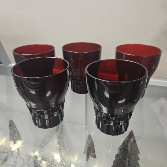 Glass Drinking Cups - Set of 5