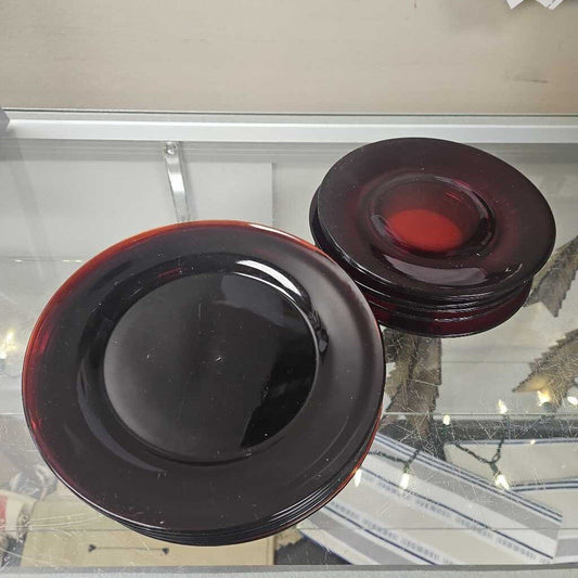 Glass Appetizer Plates (x6) / Salad Plates (x7)