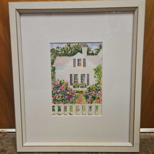 Cottage Watercolor Framed Print