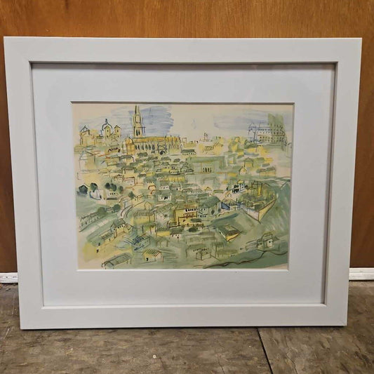 Village Watercolor Framed Print