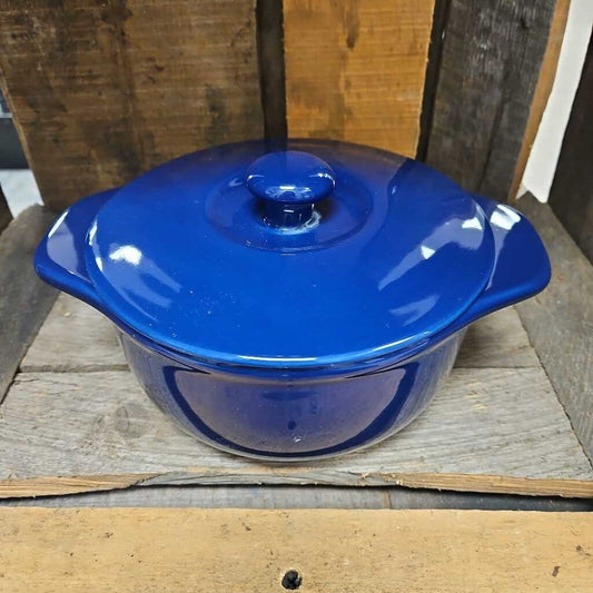 Chantal Indigo Blue Stoneware Casserole Dish w/Lid