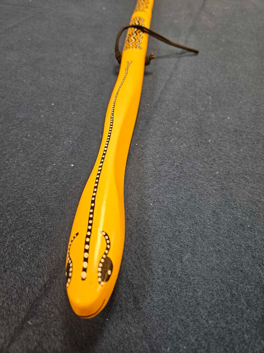 Hand Carved & Painted Snake Walking Stick