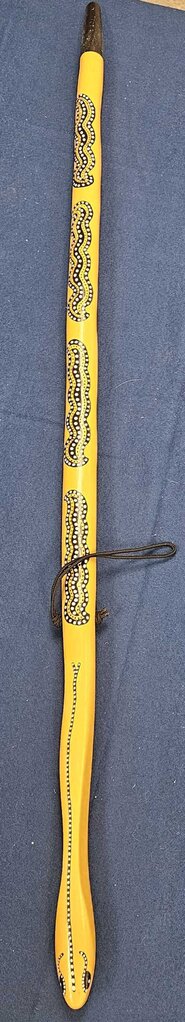 Hand Carved & Painted Snake Walking Stick