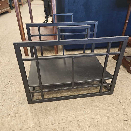 Black Metal Hearth Log Holder