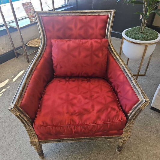 Louis XIV Style Bergere Upholstered Armchair