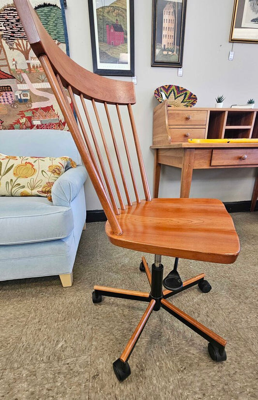 Cherry Wood Office Swivel Chair