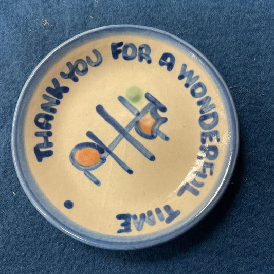 Vintage Trinket Dish, Thank You for a Wonderful Time, by Mary Alice Hadley