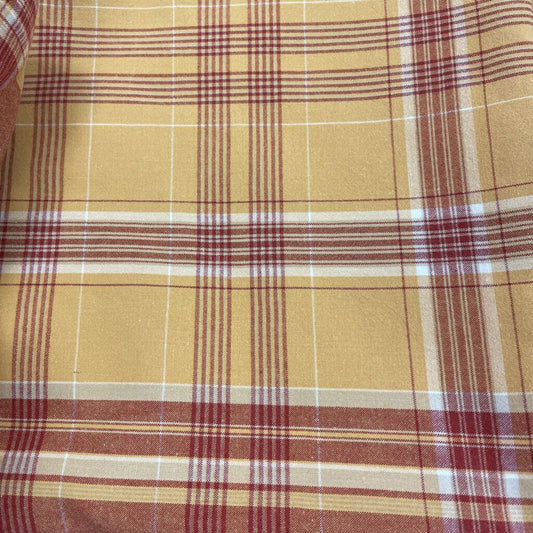 William Sonoma Plaid Cotton Tablecloth